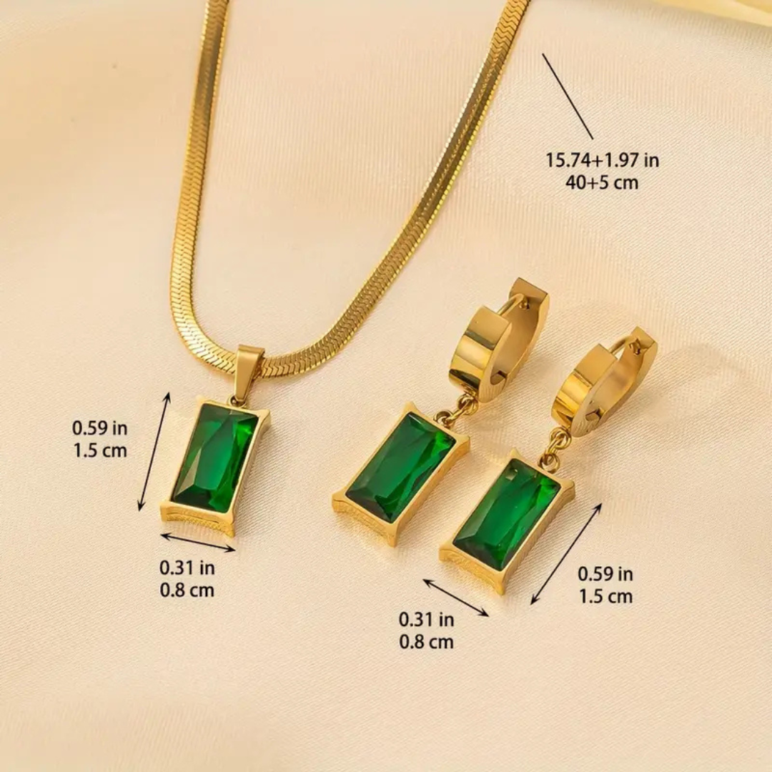 Olivia – Verdain smyckeset i 18k guld