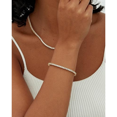 Wilma – Tennisarmband med moissanit i 18k guld