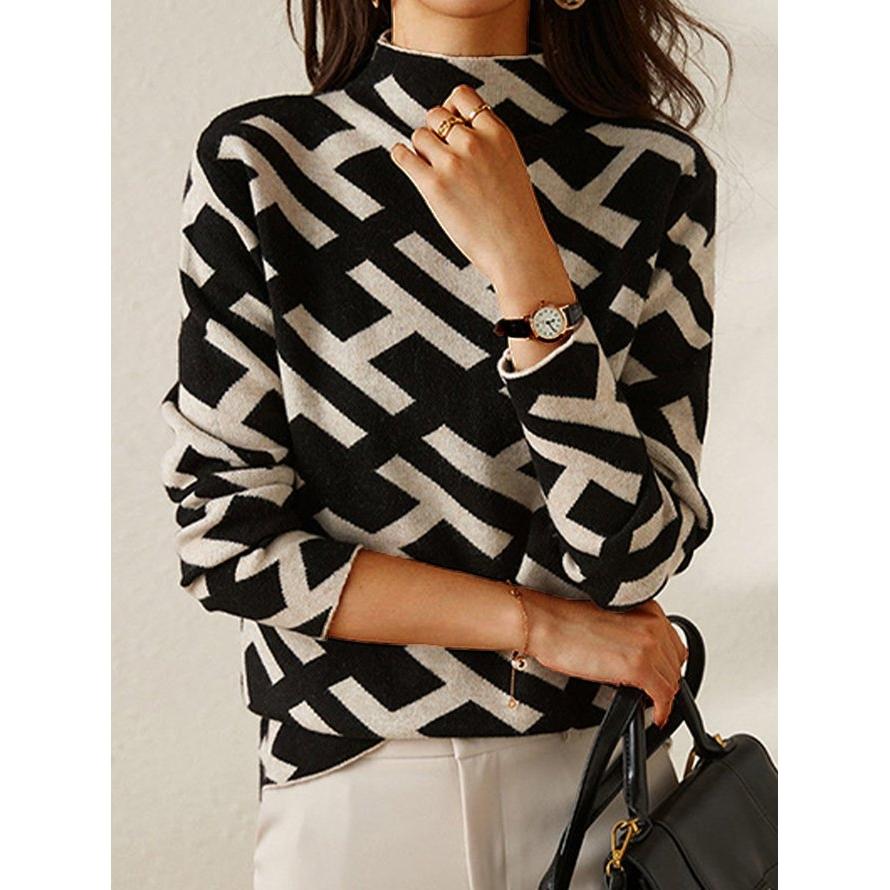 Geometrisk stickad tröja – För en djärv och självsäker look