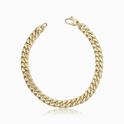 Astrid - Kubanskt armband i 16k guld