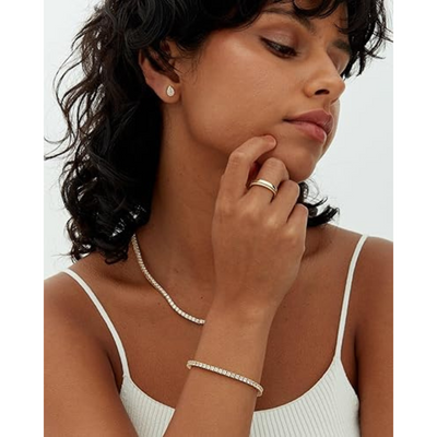 Wilma – Tennisarmband med moissanit i 18k guld
