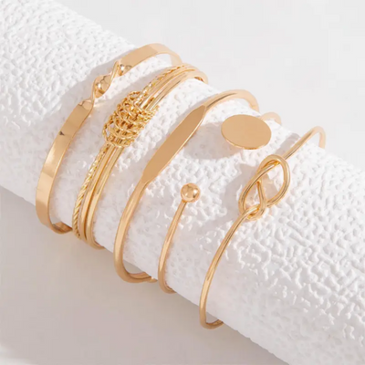 Lovisa - Armbandsset med knut i guld