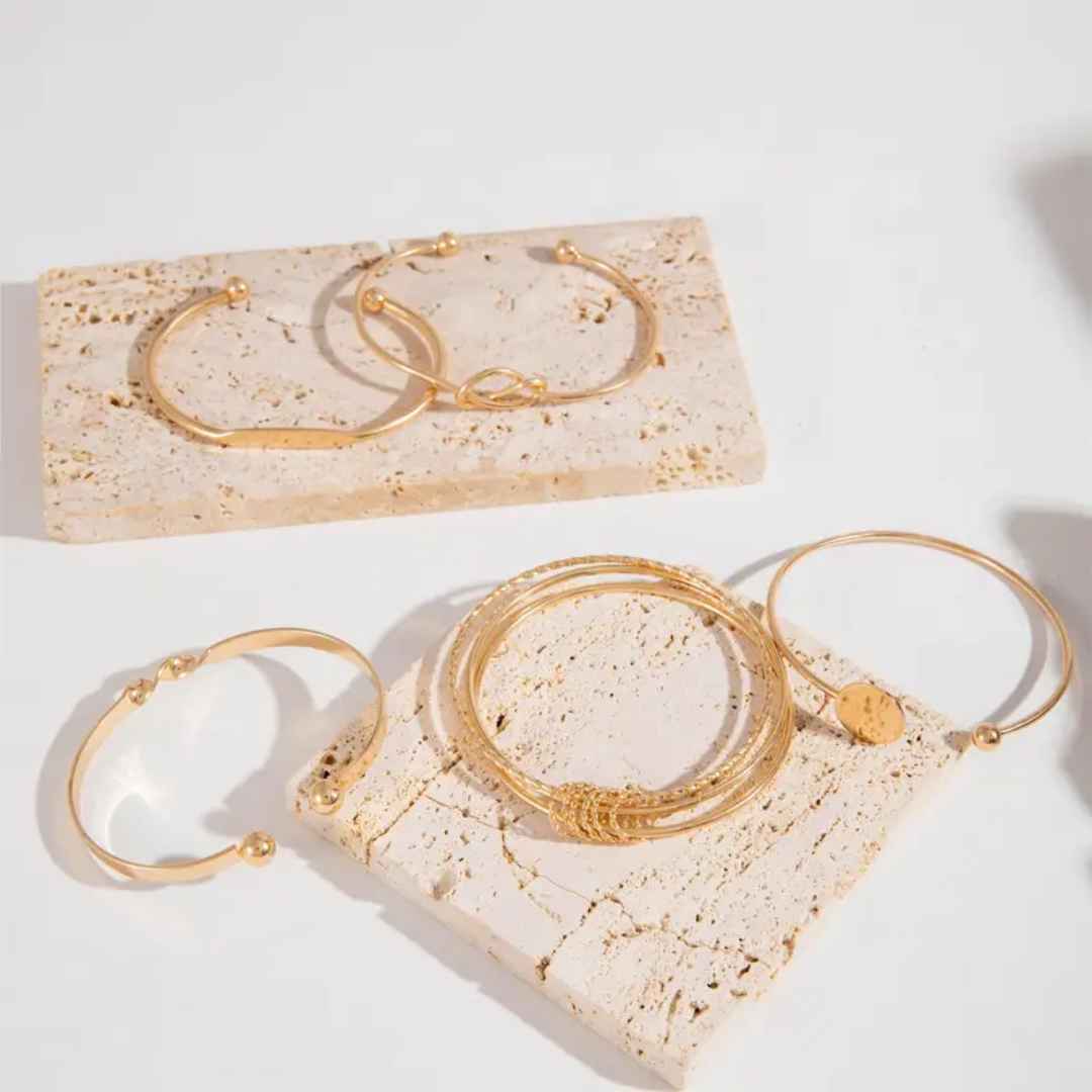 Lovisa - Armbandsset med knut i guld