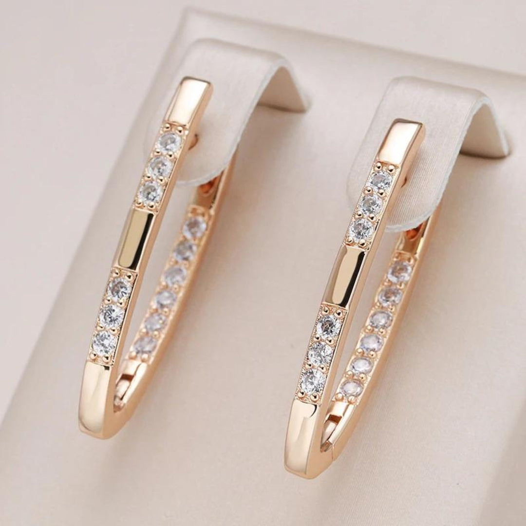 Eleganta Zirkoniaörhängen i Guld