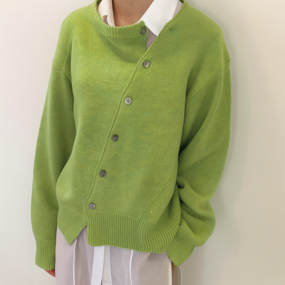 Asymmetrisk stickad tröja – Elegant vardagskomfort