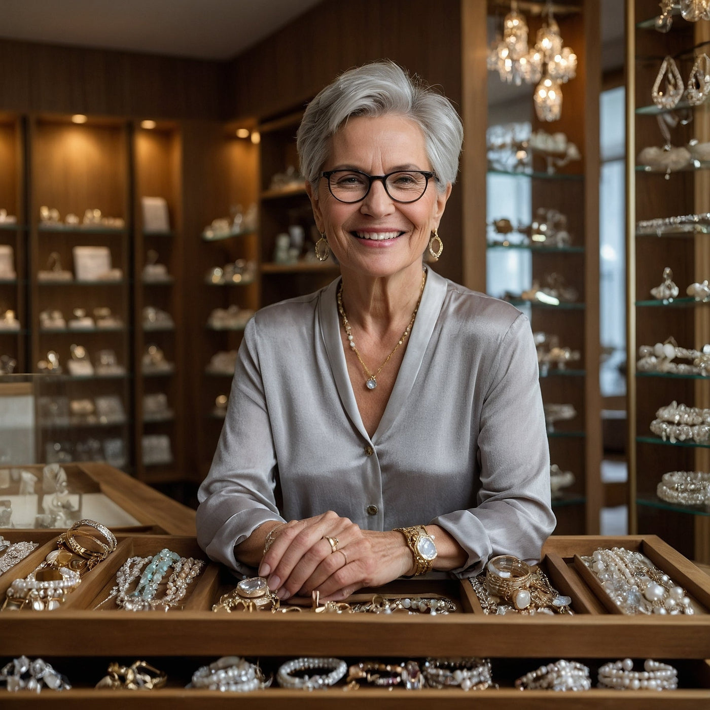 Justerbar Silver- och Handmålad Emalj Daisy Ring