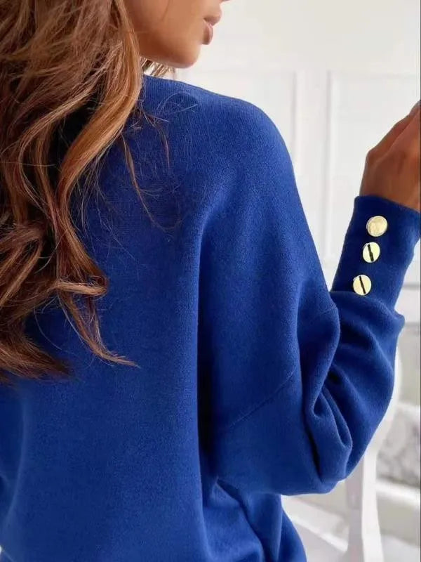 V-ringad Elegant Tröja – Lyxig Look Med Minimal Ansträngning