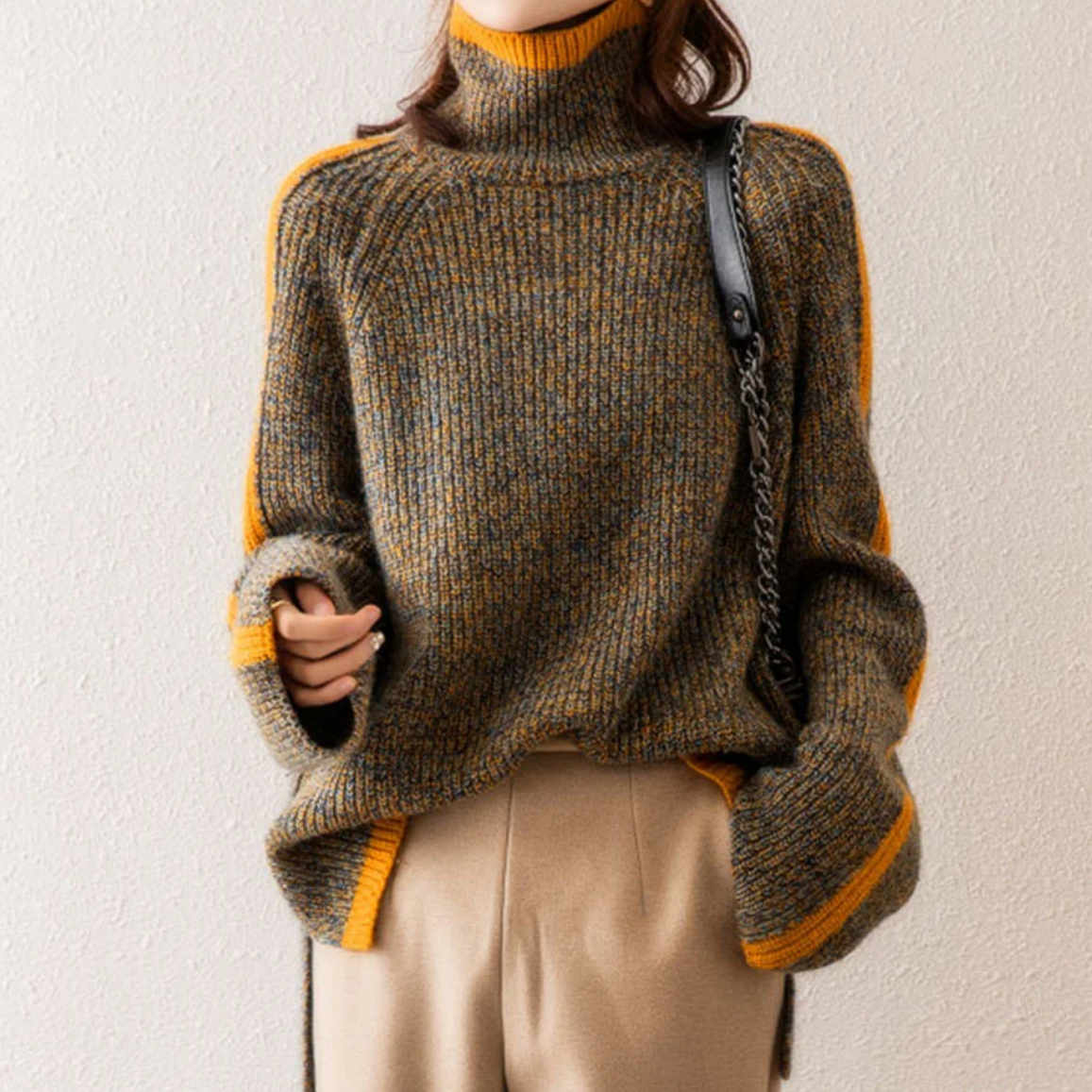Stickad oversized tröja – Känn dig kraftfull och elegant varje dag