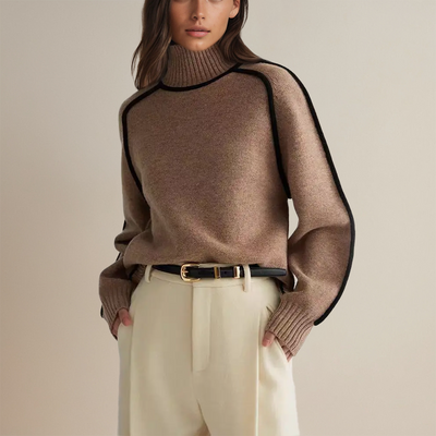 Polotröja med eleganta kontraster – Tidlös stil för modern sofistikation