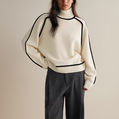 Polotröja med eleganta kontraster – Tidlös stil för modern sofistikation