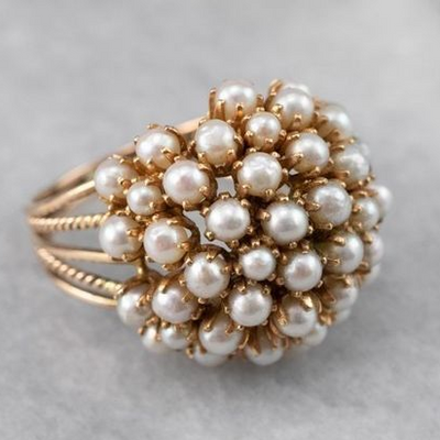 Inlagda Pärlor Ring